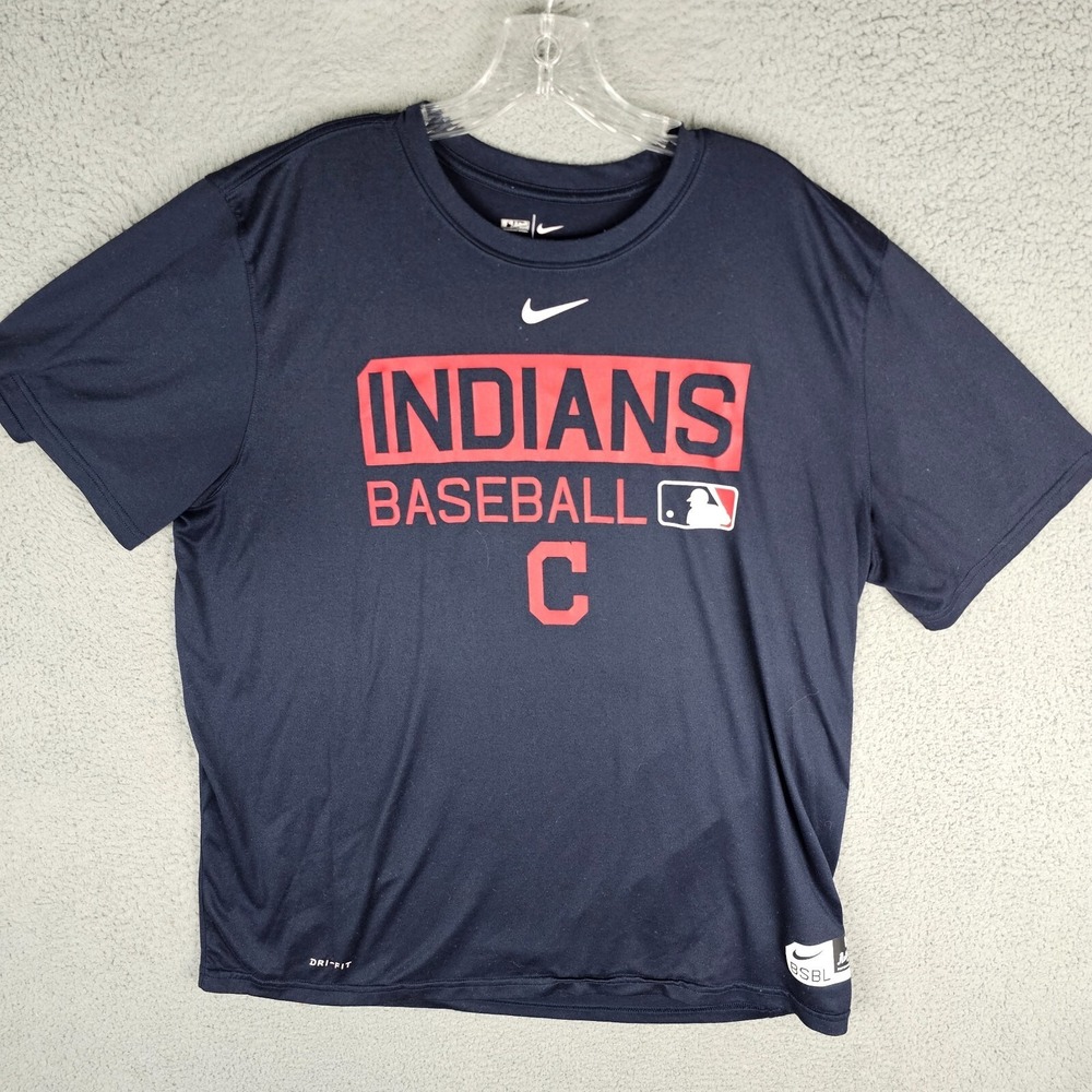 Cleveland Indians MLB Baseball Authentic Collection‎ Nike T Shirt Men's XL